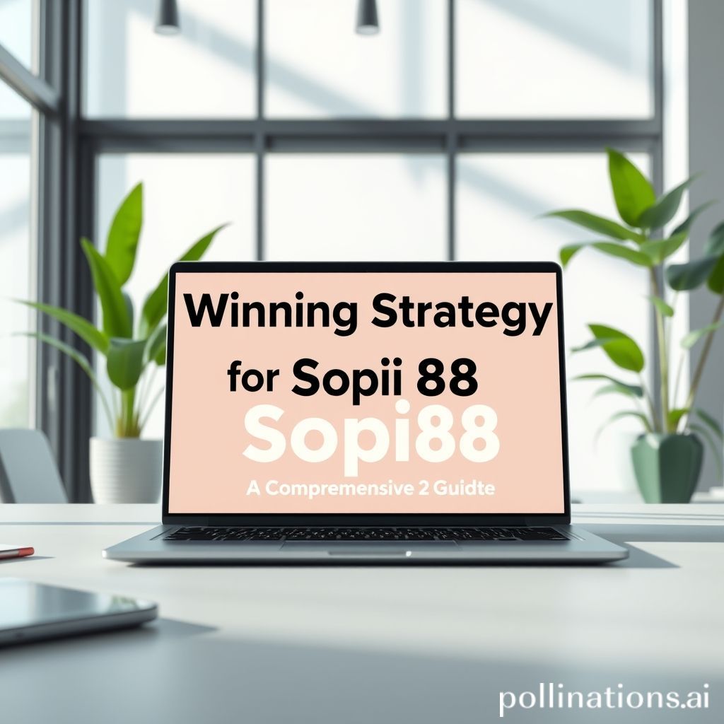 Strategi Kemenangan Sopi88: Panduan Lengkap